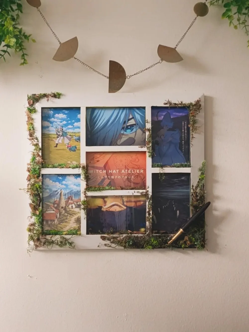 Witch Hat Atelier Frame Anime Art - Handmade | Moss Wall Art Cottage Core